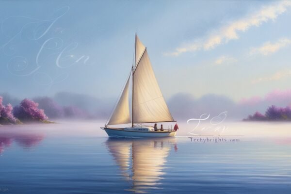 Luc Yen Sailboat Gemstone Painting