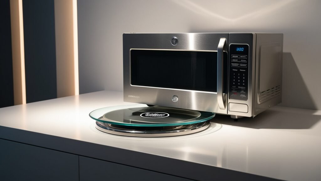 GE 12.4 Glass Plate Microwave Oven UVM9125STSS Rotating Ring